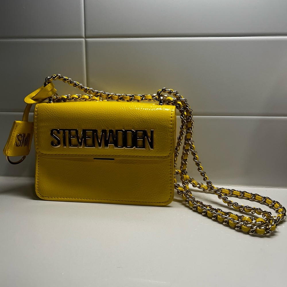Yellow “snake skin” Steve Madden purse